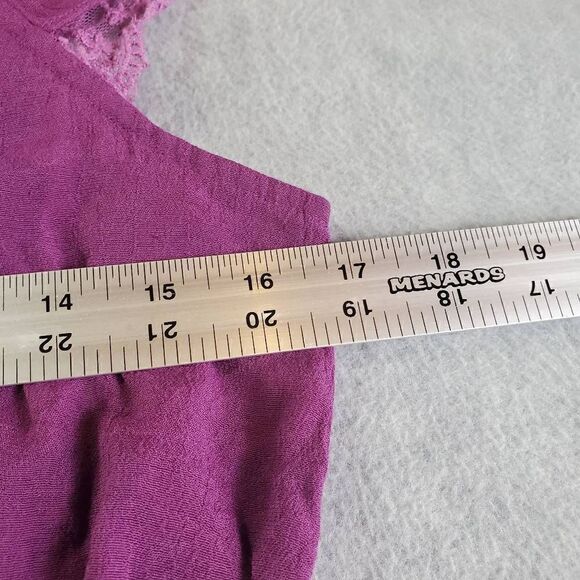 Maurices Dress Womens Medium Purple Ruffle Shoulder Sleeveless Tie Waist - Picture 6 of 10